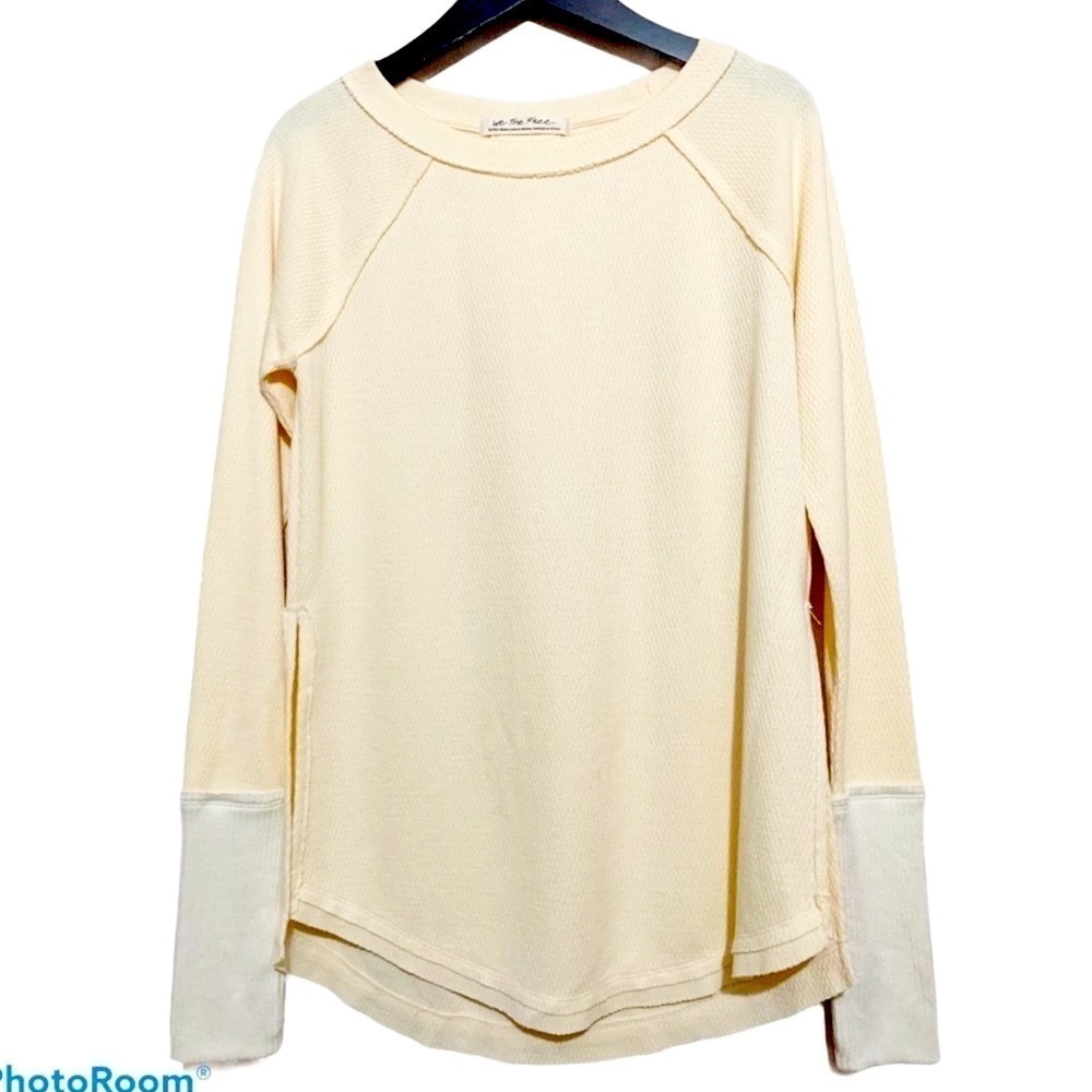 NWT Free People Long Sleeve Thermal Cream Size Xsmall